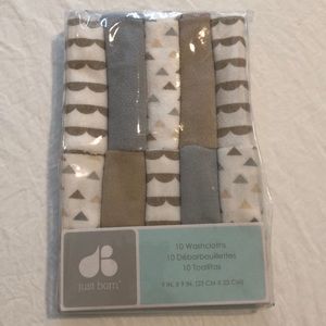 SOLD:10 piece washcloths for baby.